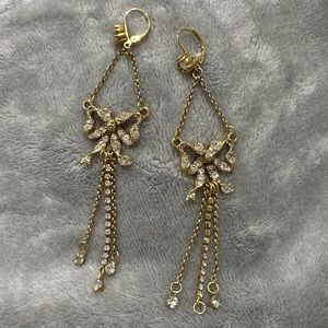 Gold Betsey Johnson gold and ‘diamond’ earrings